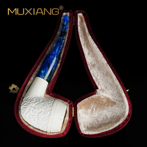 MUXIANG Meerschaum Pipe Bent Type Hand Carved Traditional Tobacco Pipe For Men Smoking Accessory - Product Image 3