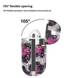 Pour <span class=keywords><strong>AirPods</strong></span> Pro étui de protection avec diamant imprimé léopard housse pour écouteurs <span class=keywords><strong>AirPods</strong></span> 3 étui diamants étincelants casque - Product Image 4