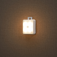 SMASOON Lámpara Nocturna Postmoderna con Sensor de Movimiento por Inducción, Control por Voz Mediante Aplicación, Funciona con Batería, Montaje Magnético en Pared, Residencial