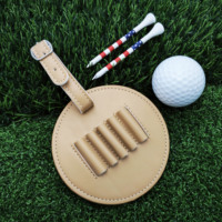 Porte-tees de golf, sac de rangement pour tees de golf, pochette en cuir PU pour tees de golf, sac de rangement pour tees de golf