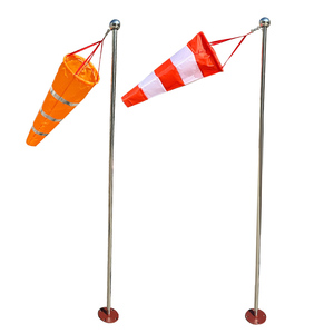 Trung Quốc windsock bán buôn yuexiang ngoài trời phản quang huỳnh quang màu đỏ trắng và màu cam trắng để đo hướng gió - Product Image 1