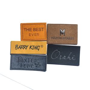 Wholesale Factory Embossed logo Heat Press Jeans Trucker Hat Custom Leather <b>Patch</b> Garment Labels - Product Image 5