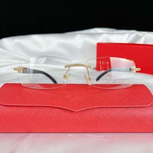 نظارات شمسية فاخرة مرصعة بالألماس من طراز كارتر لعام 2025، نظارات عصرية للرجال مربعة الشكل ومرصعة بأحجار الراين - Product Image 2