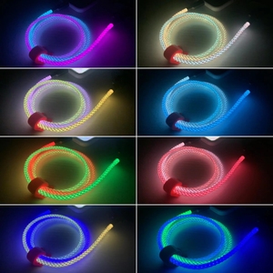 Cargador rápido de luz LED óptica RGB de 66W, <span class=keywords><strong>cable</strong></span> <span class=keywords><strong>USB</strong></span> tipo C de cobre puro para carga rápida 5A - Product Image 5