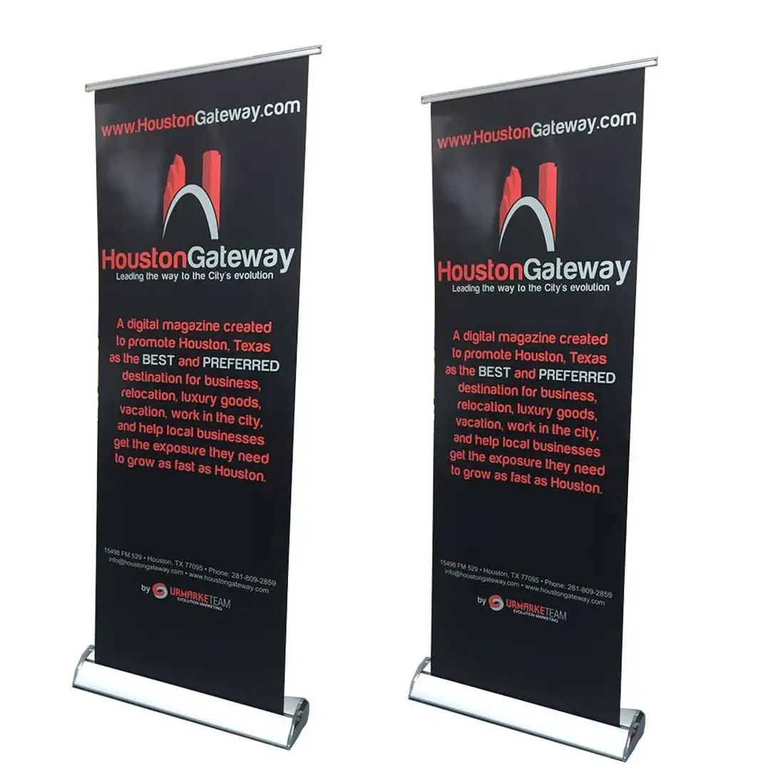 Portable Widescreen Roll Up Banner Stand Portable Roll Up Banner Retractable Stand Banners with Custom Graphic