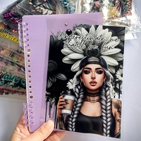 Vinilos Adhesivos DTF 3D en Relieve Resistentes a los Arañazos y a los Rayos UV para Cubiertas de Cuadernos A5, Personalizados para Regalo, Venta al Por Mayor