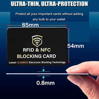 Cartes anti-RFID avec logo personnalisé en métal pour cartes de crédit, de débit et d'identité, portefeuille anti-fraude noir, anti-vol
