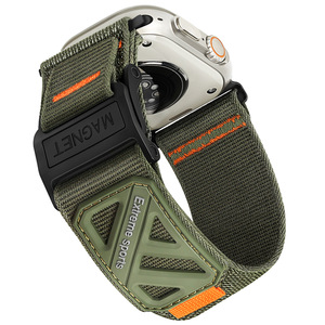 Eraysun 2025 correa de reloj de Velcro deportivo de lona de nailon de escalada de bucle magnético de moda para Apple <span class=keywords><strong>Watch</strong></span> - Product Image 2