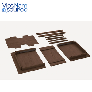 Table extensible moderne pour salle à manger-Table à manger en bois massif avec fonction d'extension cachée-Table à manger fabriquée au Vietnam - Product Image 5