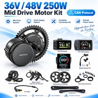 Kit de conversion de vélo électrique avec moteur central CAN Bus 36V 48V 250W, capteur de couple, affichage LCD pour VTT et vélo de ville