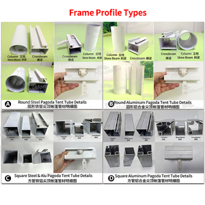 FEAMONT 3x3 5x5 <span class=keywords><strong>6x6</strong></span> çelik alüminyum sergi çadırları beyaz PVC Pagoda fuar çadırı satılık - Product Image 4