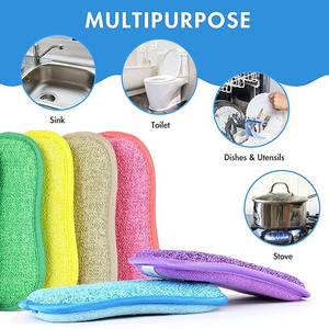 Éponge à vaisselle réutilisable en microfibre Esun, non rayante, pour le nettoyage de la cuisine, écologique, super absorbante, forte décontamination - Product Image 5