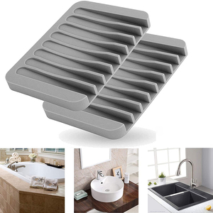 Support de <span class=keywords><strong>Savon</strong></span> <span class=keywords><strong>et</strong></span> Éponge en Silicone Écologique pour Cuisine, <span class=keywords><strong>Porte</strong></span>-<span class=keywords><strong>Savon</strong></span> Égouttoir pour Salle de Bain - Product Image 3