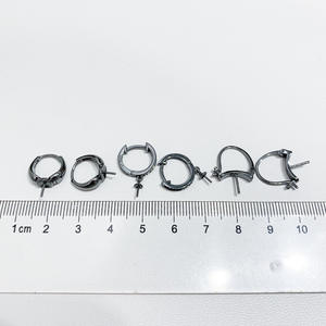 S925 Silver DIY Pearl Accessories 9-15mm Round Beads on 22069 <b>Stand</b> Black and Empty Earnail <b>for</b> Jewelry <b>Earrings</b> - Product Image 4