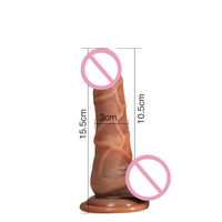 Consolador Largo y Realista con Ventosa Potente, Múltiples Tamaños, Silicona Gruesa y Venosa, Pene Grande, Juguete Sexual Impermeable para Adultos para Mujeres