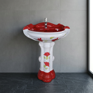 Ensemble de lavabo sur pied en céramique Vistaar Sterling, lavabo moderne pour salle de bain, vasque sur pied, articles sanitaires - Product Image 5