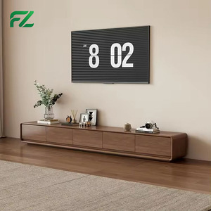 Mueble de <span class=keywords><strong>TV</strong></span> Moderno y Personalizable para Sala de Estar, con Múltiples Cajones, Estructura de Aluminio con Aspecto de Madera, para Televisores de 65+ Pulgadas - Product Image 3
