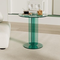 Transparent acrylique Tatami Table basse populaire maison baie vitrée suspendu Table à thé salon coin Table basse présentoir