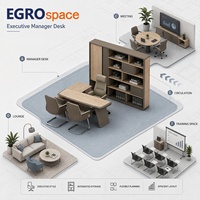 EGROspace Soluzione di Arredamento per Ufficio Direzionale Premium, Design Modulare per Spazi di Lavoro