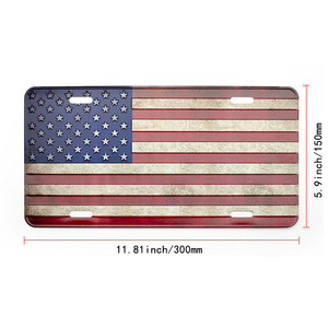 Nouvelle plaque d'immatriculation décorative en aluminium avec emblème de drapeau américain 3D personnalisé pour voiture et camion - Product Image 5