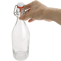 Bouteille en verre transparent Flip Top 33oz Swing Brewing avec bouchon pour boissons, huile, vinaigre, Kombucha, bière, eau, soda, kéfir