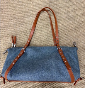 High Quality Women Denim <b>Fabric</b> Leather Handbags Shoulder <b>Bags</b> Casual Female Crossbody <b>Bags</b> for Women Fashion Ladies Tote <b>Bag</b> - Product Image 5