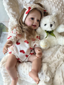 Fábrica 3D pintura piel cuerpo completo muñeca de silicona barato niño realista Rubio <span class=keywords><strong>Pelo</strong></span> Rizado dulce <span class=keywords><strong>Reborn</strong></span> Baby Girl - Product Image 6