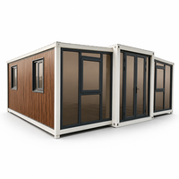 Maison préfabriquée modulaire extensible de taille personnalisée 20 pieds/40 pieds, entièrement décorée, maison-conteneur, utilisation hôtelière, structure en acier moderne