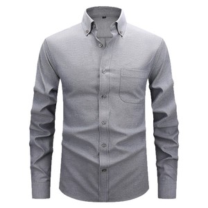 Chemise <span class=keywords><strong>blanche</strong></span> professionnelle pour homme, <span class=keywords><strong>veste</strong></span>, pull, t-shirt à manches longues, coupe slim, couleur unie avec col polo - Product Image 4