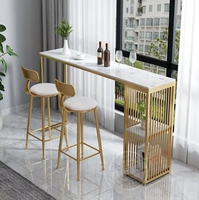 Table de bar moderne en marbre de luxe léger, petite cloison, armoire à vin, pour cuisine, salle à manger, sous-sol, balcon, salon, durable