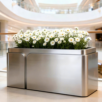 Jardinière Commerciale Moderne Personnalisable en Acier Inoxydable pour Aménagement Extérieur, Combinaison de Lits de Jardinage pour la Plantation de Fleurs, Sichuan