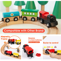 Tren de Juguete Personalizable para Niños, Vagón de Ferrocarril, Motor a Batería, Figura Educativa, Modelo de Tren de Juguete para Niños