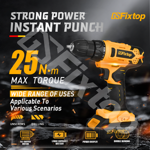 Juego de Herramientas Eléctricas Portátiles GSFixtop con Batería de Litio para Profesionales Industriales, Batería para Taladro Inalámbrico Power Craft - Product Image 5