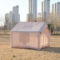 Tente de camping gonflable durable - Tente à colonnes d'air renforcées, résistante au vent et à la neige, abri extérieur 4 saisons