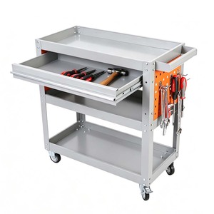 Armoire à outils en acier pour atelier de réparation automobile avec étagères amovibles sur roulettes, capacité de charge de 300 kg, serrure à clé, longueur personnalisable - Product Image 2