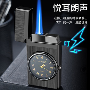 Encendedor de Cuarzo Dial Lighter 612, Encendedor de Reloj Rectangular de Metal Resistente al Viento, Regalo Empresarial - Product Image 5