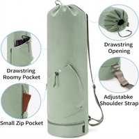 Bolsa de Almacenamiento para Gimnasio, con Correa Ajustable, para Esterilla de Yoga, Pilates, Bolsa de Mano Grande, Mochila