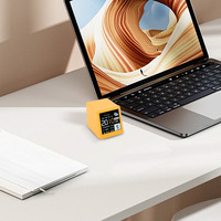 Reloj Inteligente Digital Inalámbrico J&R para Oficina en Casa, Mini Estación Meteorológica con Velocidad del Viento y WiFi, Compatible con Firmware Personalizado
