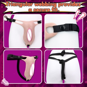 FAAK-G1166 Parche Vaginal Insertable con Cinturón Ajustable para Uso Prolongado, Pantalones de Silicona Penetrable con Canal Vaginal Realista para Personas Transgénero - Product Image 3