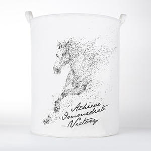 Panier à linge rond, pliable, avec poignées, pour la maison, vente en gros, 3 pièces - Product Image 3