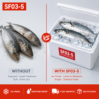 Boîte en mousse EPS SF03 5, emballage en polystyrène expansé pour fruits de mer, 350x250x157mm, haute densité, pour la vente en gros et l'exportation de poisson