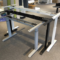 Bureau debout électrique ergonomique unique et abordable à double moteur, convertible et extensible, en acier moderne, pour usage professionnel en villa