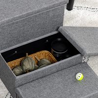 Escaliers pour animaux de compagnie à 3 marches avec rangement pour chien pour canapé, lit Fournitures pour animaux de compagnie Escaliers pliants pour chiens de compagnie