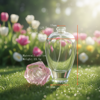 Vente chaude Rond En Verre Transparent Personnalisé Bouteille De Parfum 50ml Femmes Parfum Vaporisateur Avec Bouchon