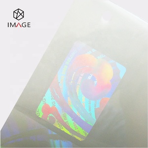 20 Mil Pre Punched Holographic ID Badge <strong>Laminating</strong> <strong>Pouches</strong> with Holes - Product Image 2