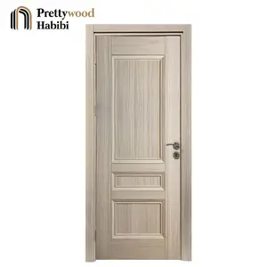 Prettywood Low Price Pre-hung 2 Panels Interior Bedroom Wooden Finished Melamine Door