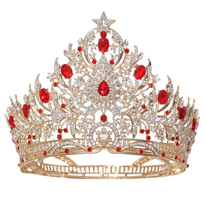 Couronne de Reine de Beauté de Luxe en Alliage pour Mariage, Style Miss Monde Européenne et Américaine, Couronne Complète de Championne - Product Image 1