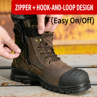 Botas de Seguridad Zstep en Stock, con Cierre, Directamente de Fábrica, de Cuero Nubuck Genuino de Excelente Calidad, con Entrega Rápida para Hombre