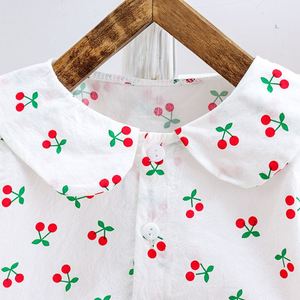 Hot Selling Children's Korean Fashion Broken Beautiful Short-sleeved Pink Overalls With Pockets <b>Sport</b> Suits - Product Image 4