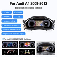 Panel Instrumen Digital Mobil Navihua untuk Audi A4 2009-2012 LCD Dashboard Speedometer Sistem Linux Upgrade